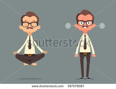 stock-vector-cute-cartoon-office-workers-calm-and-angry-vector-illustration-397078087